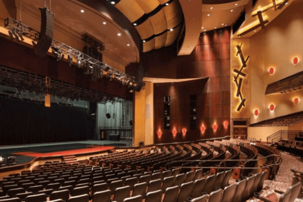Theater interior with empty seats